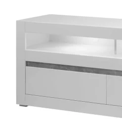 Wohnen Tv & Hifi-Möbel|Lowboards<Hochglanz Lowboard fürs TV in Weiß Mextra mit 3 Schubladen