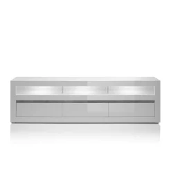 Wohnen Tv & Hifi-Möbel|Lowboards<Hochglanz Lowboard fürs TV in Weiß Mextra mit 3 Schubladen