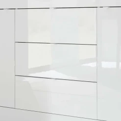 Wohnen Wohnwände<Hochglanz Wohnzimmermöbel in Weiß - Sogno (zweiteilig)