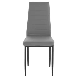 Wohnen Stühle<Hochlehner Essstuhl in Grau & Schwarz - Padru (4er Set)