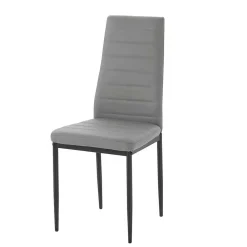 Wohnen Stühle<Hochlehner Essstuhl in Grau & Schwarz - Padru (4er Set)