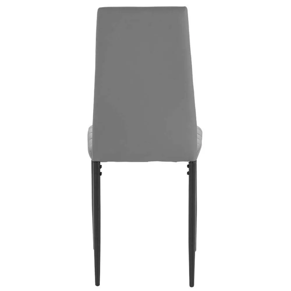 Wohnen Stühle<Hochlehner Essstuhl in Grau & Schwarz - Padru (4er Set)
