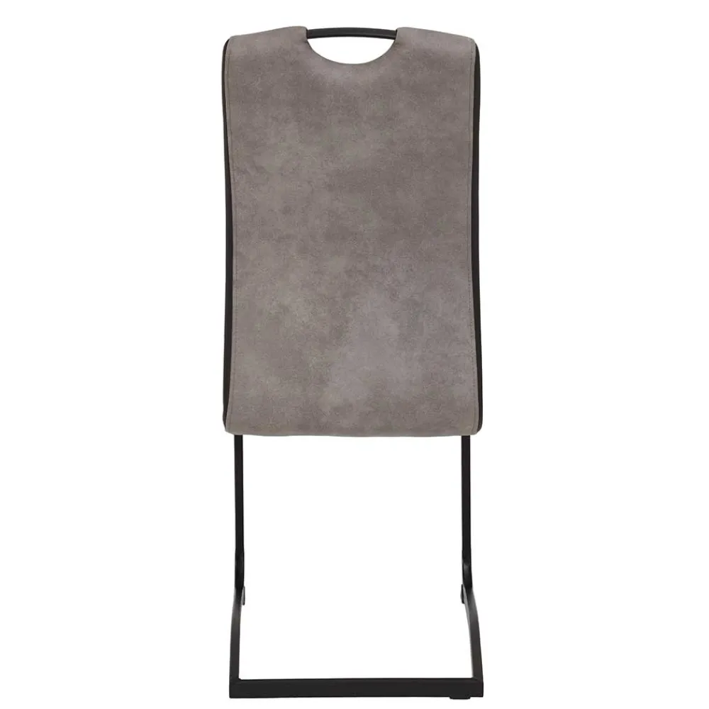 Wohnen Sessel|Stühle<Hochlehner Schwingstuhl in Grau & Schwarz - Milly (Set)