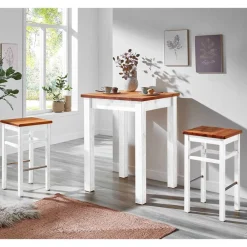Wohnen Sitzgruppe<Hochtisch und Barhocker Set - Kangron (dreiteilig)