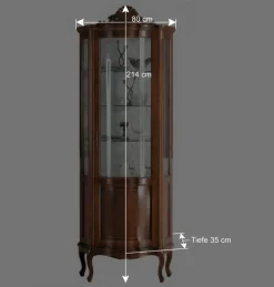 Wohnen Vitrinen|Schränke<Hochwertige Vitrine im Barock Stil Dentro 214cm hoch
