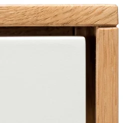 Wohnen Highboards<Hochwertiges Highboard in Weiß & Eiche - Smonia