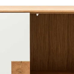 Wohnen Highboards<Hochwertiges Highboard in Weiß & Eiche - Smonia