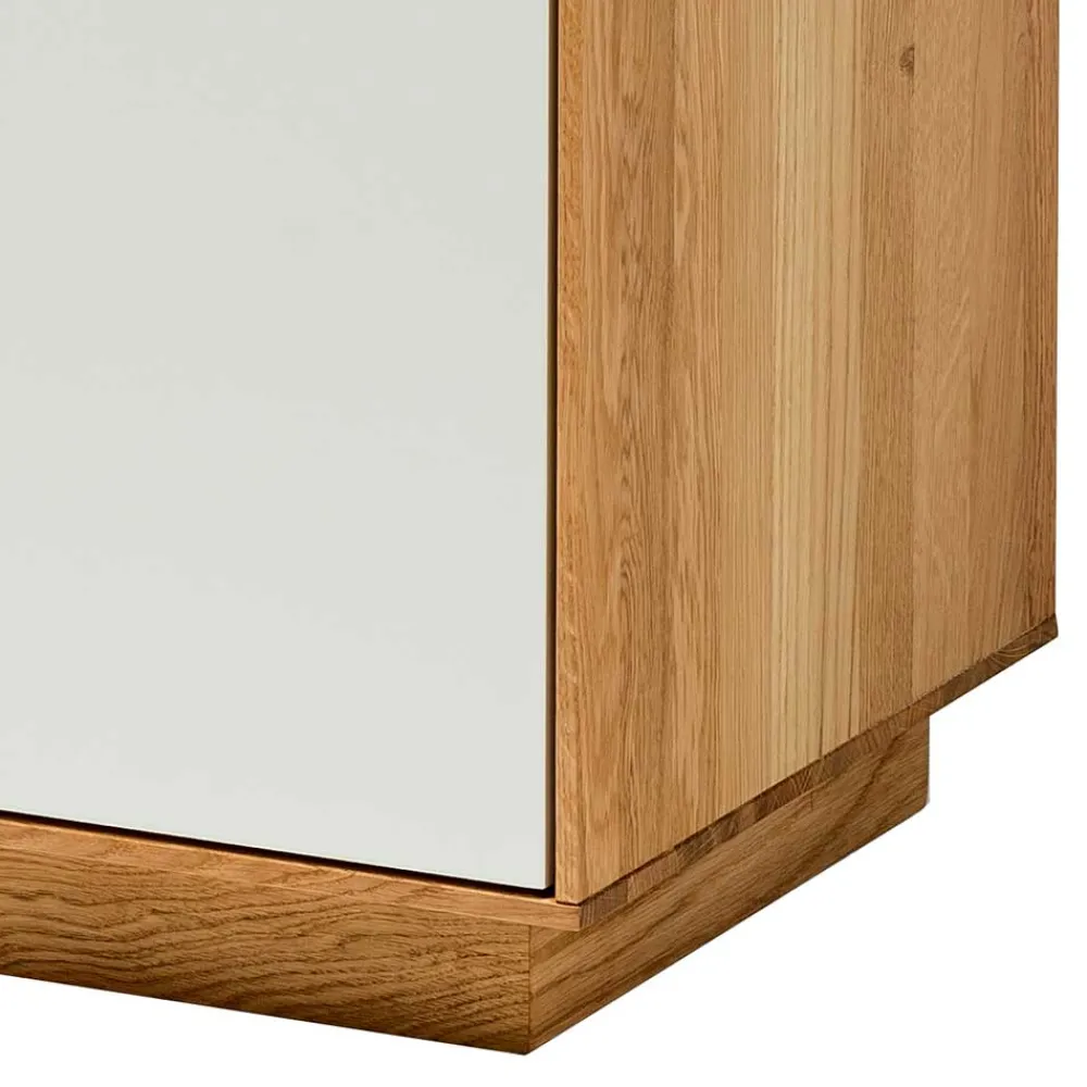 Wohnen Highboards<Hochwertiges Highboard in Weiß & Eiche - Smonia