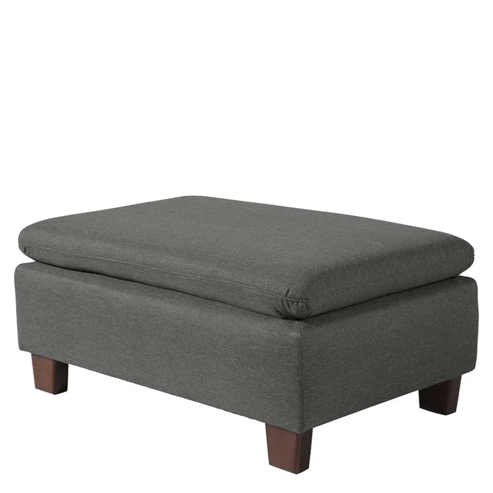 Wohnen Hocker<Hocker in Anthrazit und Nussbaum Braun - Classimo