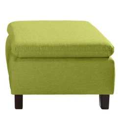 Wohnen Hocker<Hocker in Gelbgrün und Nussbaum Braun - Zlatka