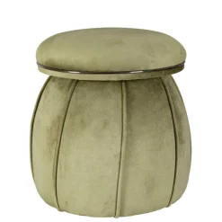 Wohnen Hocker<Hocker in Oliv Grün mit Dunkelgrau - Enlino