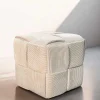 Wohnen Hocker<Hocker Pouf in Beige Cordbezug - Salvita III
