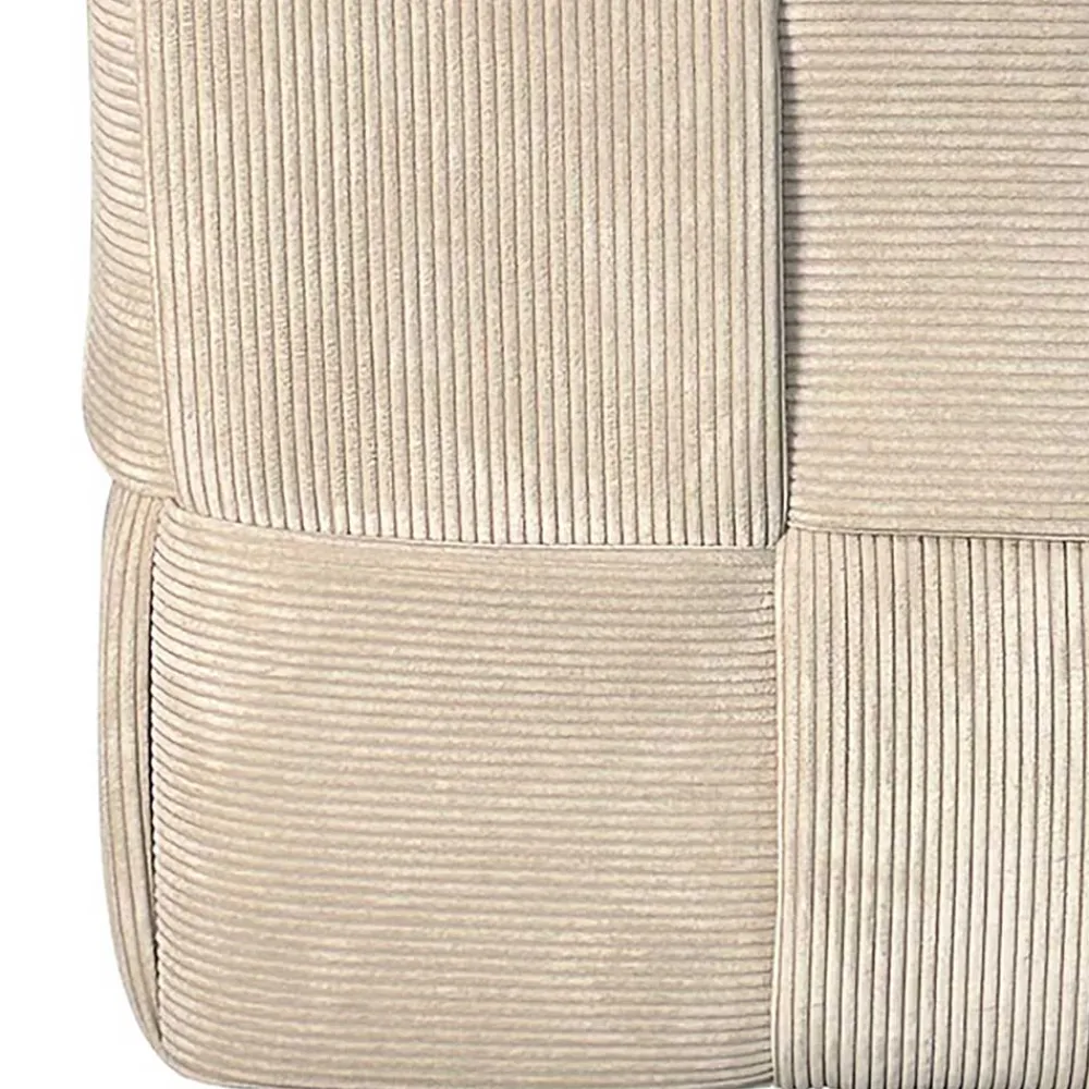 Wohnen Hocker<Hocker Pouf in Beige Cordbezug - Salvita III