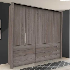 Wohnen Kleiderschränke<Hoher Kleiderschrank foliert - Crenba