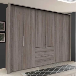 Wohnen Kleiderschränke|Schränke<Hoher Schlafzimmerschrank 3 türig - Crenba