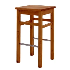 Wohnen Hocker<Holz Barhocker aus Kiefer in Bernstein - Zytras