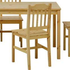 Wohnen Sitzgruppe<Holz Essgruppe mit vier Sitzplätzen - Sortho (fünfteilig)
