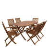 Wohnen Sitzgruppe<Holz Gartenmöbel klappbar - Tarina (siebenteilig)