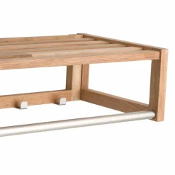 Wohnen Garderoben<Holz Wand-Garderobe aus geölter Eiche - Helvana