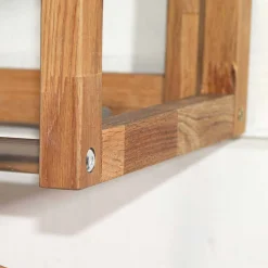 Wohnen Garderoben<Holz Wand-Garderobe aus geölter Eiche - Helvana