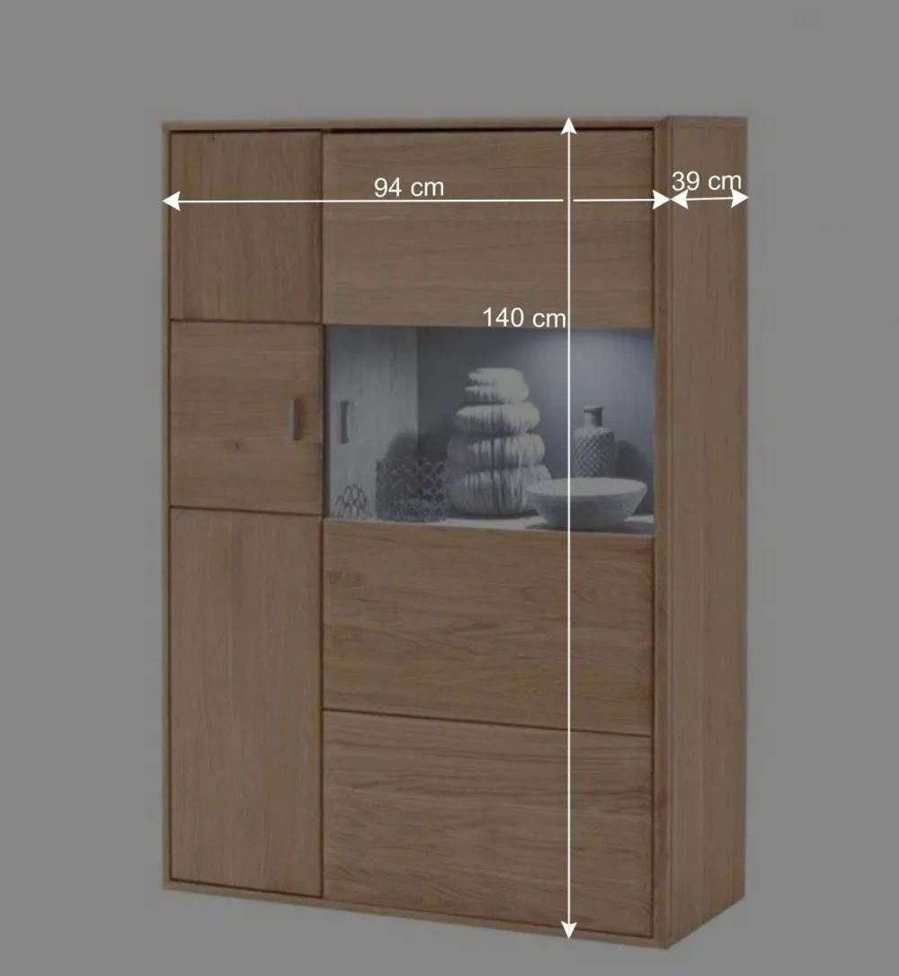 Wohnen Wohnwände<Holz Wohnkombination 328 cm breit - Vernella (vierteilig)