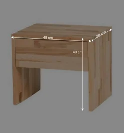 Wohnen Betten<Holzbett Abraham mit Polsterkopfteil (dreiteilig)