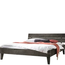 Wohnen Betten<Holzbett aus Akazie in Grau Antik Finish - Jasefiana