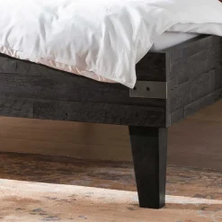 Wohnen Betten<Holzbett aus Akazie in Grau Antik Finish - Jasefiana