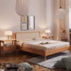 Wohnen Betten<Holzbett aus Wildbuche Natur - Indrya