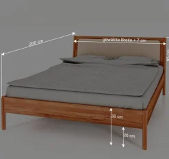 Wohnen Betten<Holzbett aus Wildbuche Natur - Indrya