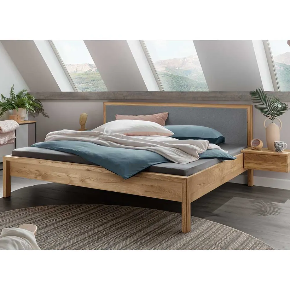 Wohnen Betten<Holzbett aus Wildeiche in 140x200 cm - Martinez