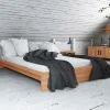 Wohnen Betten<Holzbett Barvuda aus Kernbuche Massivholz