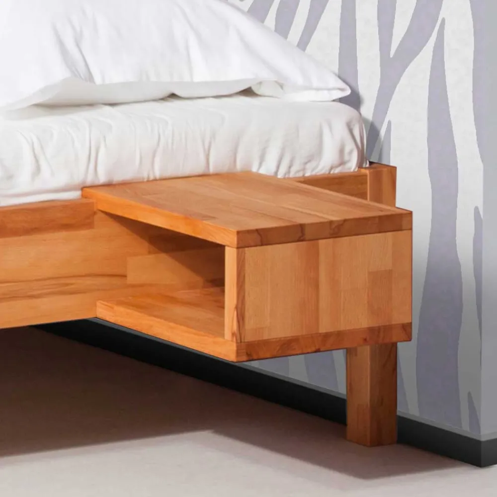 Wohnen Betten<Holzbett Middle aus Kernbuche Massivholz