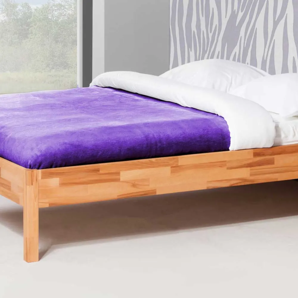 Wohnen Betten<Holzbett Middle aus Kernbuche Massivholz