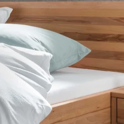 Wohnen Betten<Holzbett mit Kopfteil aus Kernbuche - Izmaldon