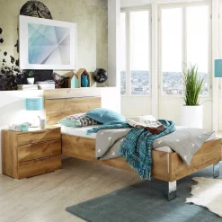 Wohnen Betten<Holzoptik Bett in Plankeneiche - Dagidoyo