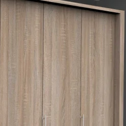 Wohnen Kleiderschränke<Holzoptik Kombi-Kleiderschrank in Eiche Sägerau - Zayun