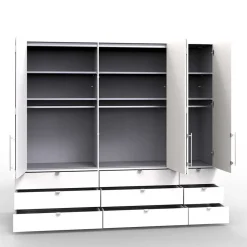Wohnen Kleiderschränke<Holzoptik Kombi-Kleiderschrank in Eiche Sägerau - Zayun
