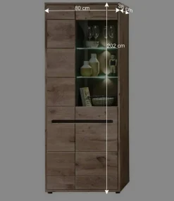 Wohnen Wohnwände<Holzoptik TV Anbauwand Set - Zelio (dreiteilig)