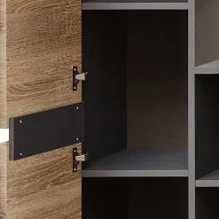 Wohnen Wohnwände<Holzoptik Wohnwand in Wildeiche - Zelio (dreiteilig)