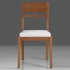 Wohnen Stühle<Holzstuhl mit Sitzpolster in Creme Stoff - Altagracia