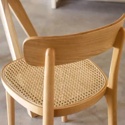 Wohnen Stühle<Holzstuhl mit Wiener Geflecht Sitz - Wheel (2er Set)