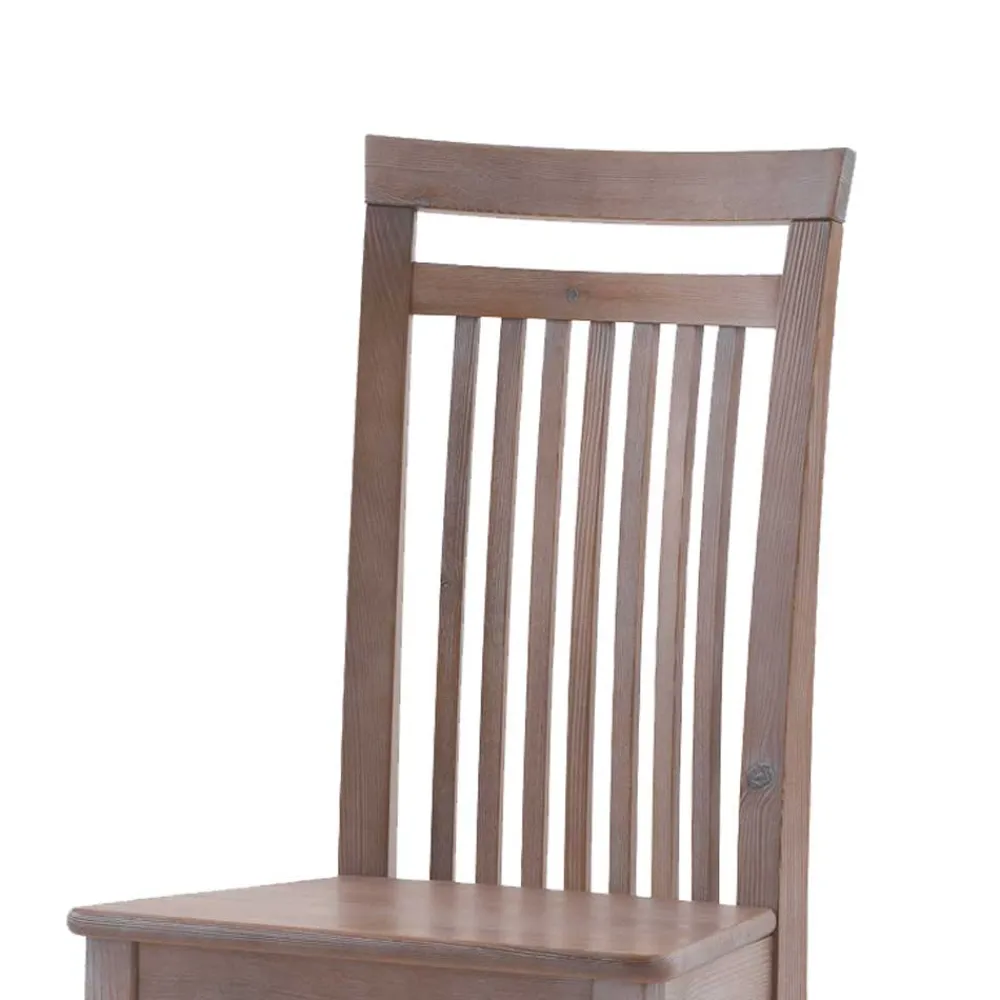 Wohnen Stühle<Holzstuhl Set Reverson in Grau Kiefer massiv (2er Set)