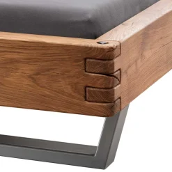 Wohnen Betten<Industrial Bett mit Recyclingleder Kopfteil - Cresp