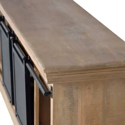 Wohnen Tv & Hifi-Möbel|Lowboards<Industrial Chic TV Kommode mit Schiebetüren - Jantonia