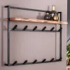 Wohnen Garderoben<Industrial Garderobe mit Ablageboden aus Akazie - Wandawo