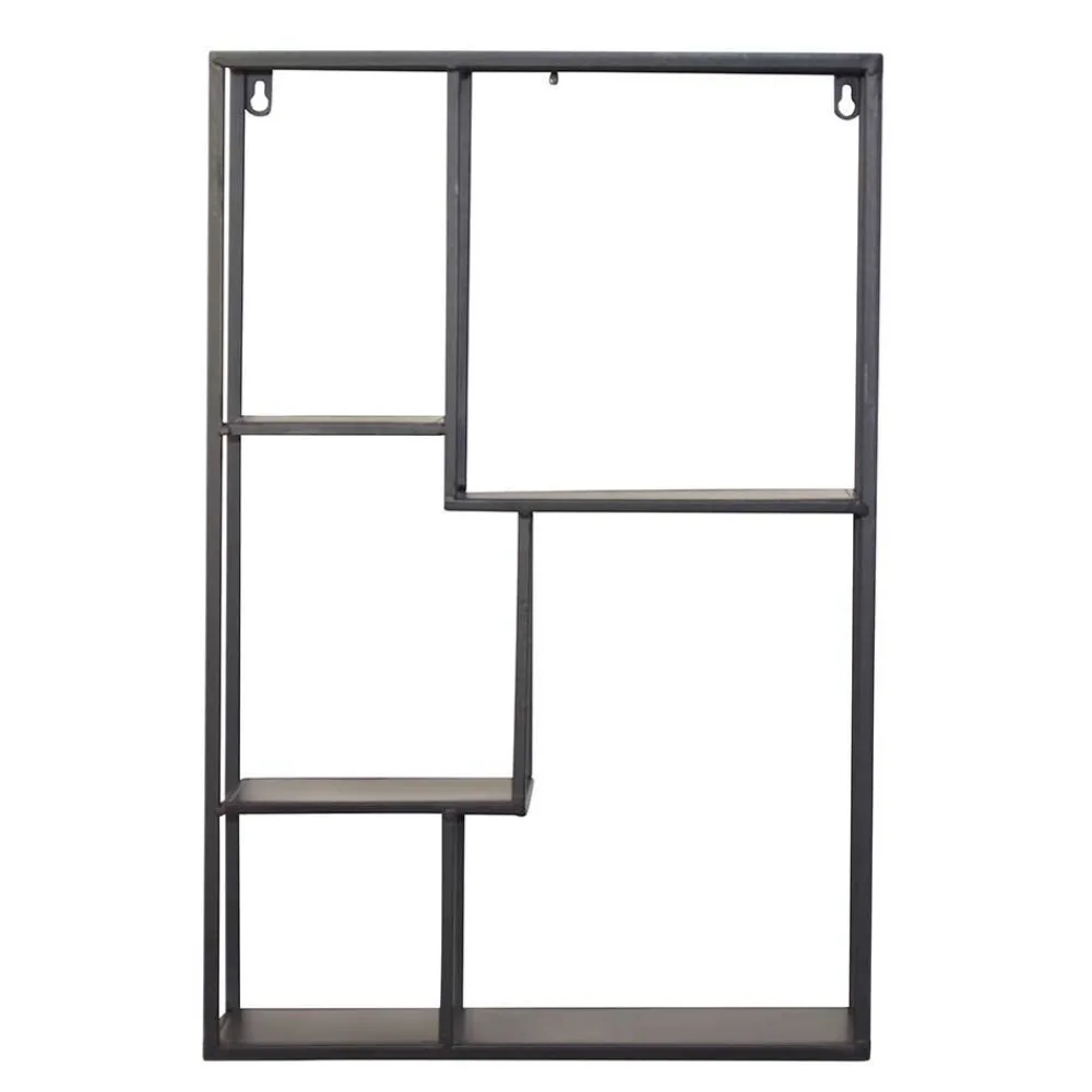 Wohnen Regale<Industrial Hängeregal in Schwarz - 40x60x12 cm - Limburg