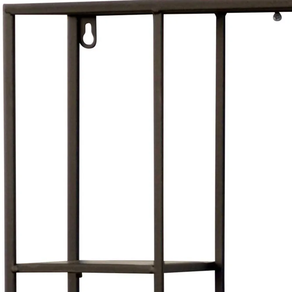 Wohnen Regale<Industrial Hängeregal in Schwarz - 40x60x12 cm - Limburg