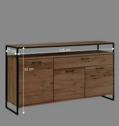 Wohnen Sideboards<Industrial Kommode aus Wildeiche und Stahl - Ingbo