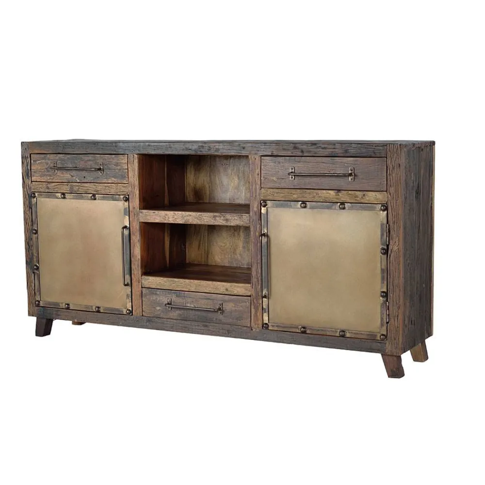 Wohnen Sideboards<Industrial Sideboard aus Altholz und Metall - Stock